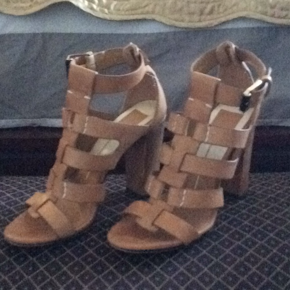 Dolce Vita leather strappy heel.